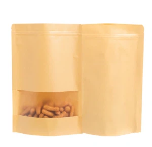 Staande kraftpapier-Etui met venster